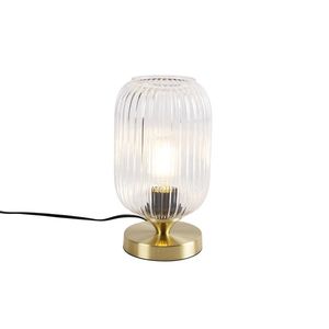 Stolná lampa v štýle Art Deco mosadz - Banci vyobraziť
