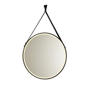 Moderné zrkadlo do kúpeľne čierne vrátane LED a dotykového stmievača - Pien vyobraziť