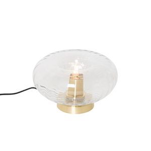Stolná lampa v štýle Art Deco zlatá so sklom - Ayesha vyobraziť