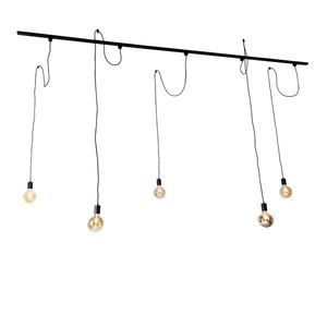 Moderný koľajnicový systém s 5 závesnými svetlami čierny 1-fázový - Iconic Cavalux vyobraziť