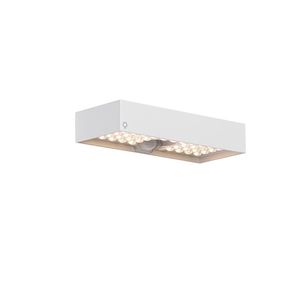 Vonkajšia nástenná lampa biela so stmievateľným svetlom a senzorom na solárny pohon - Kayo vyobraziť