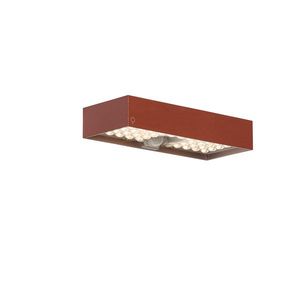 Vonkajšia nástenná lampa červená so stmievateľným svetlom a senzorom na solárnom paneli - Kayo vyobraziť