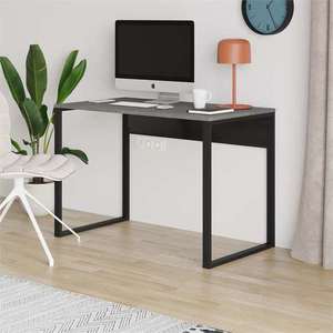 Písací stôl Houseland Inna retro šedá/vintage čierna vyobraziť