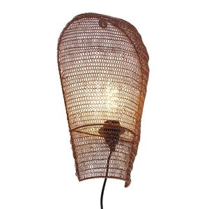 Orientálna nástenná lampa bronzová 45 cm - Nidum vyobraziť