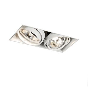 Zapustený reflektor biely GU10 AR70 bez rámu 2-svetlo - Oneon vyobraziť
