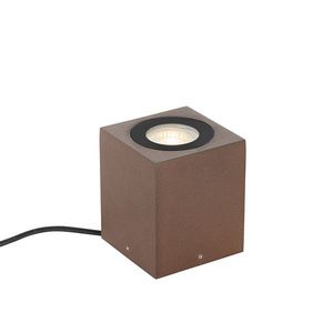 Priemyselné záhradné bodové svetlo hrdzavohnedé štvorcové IP65 - Lennard vyobraziť