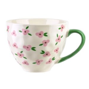 Porcelánový hrnek FLORELLA 400 ml růžovo-bílý vyobraziť