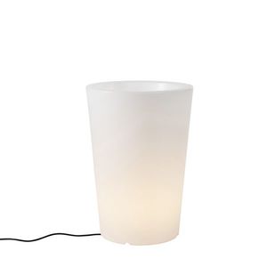 Vonkajšia stojaca lampa biela 60 cm kvetináč IP44 - Verano vyobraziť