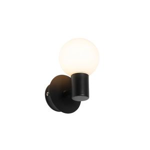 Moderná nástenná lampa čierna IP44 - Cederic Up vyobraziť