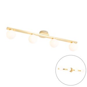 Moderné stropné svietidlo mosadz IP44 4-žiarovkové - Cederic vyobraziť