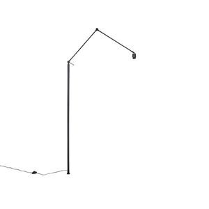 Stojaca lampa s ramenom čierna - Editor vyobraziť