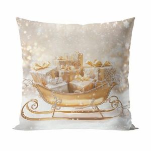 Povlak na polštář GOLDEN SLEIGH 40x40 cm bílý/zlatý vyobraziť