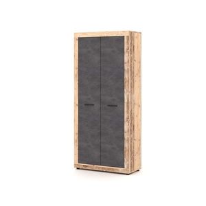 Předsíňová skříň Luna 198 cm dub Matera světlý/šedá vyobraziť