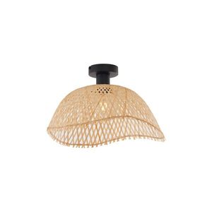 Art Deco stropné svietidlo čierne s prírodným bambusom 40 cm - Alka vyobraziť