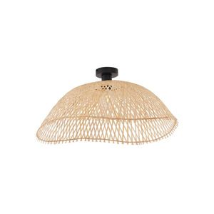 Art Deco stropné svietidlo čierne s prírodným bambusom 60 cm - Alka vyobraziť