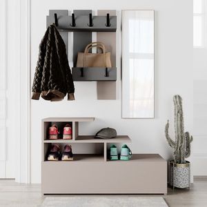 Předsíňová stěna Houseland Vesty mocha/antracit vyobraziť