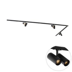 Moderný koľajnicový systém s 3 reflektormi čierny 1-fázový - Iconic Scopio vyobraziť