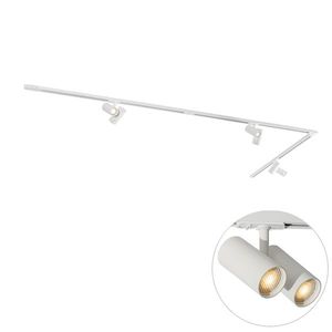 Moderný koľajnicový systém s 3 reflektormi biely 1-fázový - Iconic Scopio vyobraziť