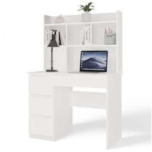 Psací stůl s nástavbou MIJAS levý matně bílý vyobraziť