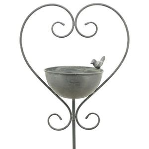 Ptačí pítko HEART šedé vyobraziť