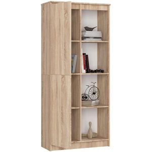 Regál Rexa 80 cm 1 skrinka a 4 police dub sonoma vyobraziť