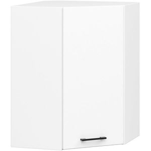 Rohová závěsná kuchyňská skříňka Olivie 60x72 cm bílá vyobraziť