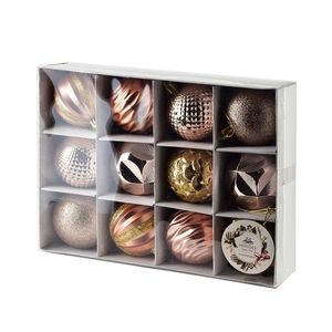 Sada 12 ks vánočních baněk Lila 6 cm světle růžová vyobraziť