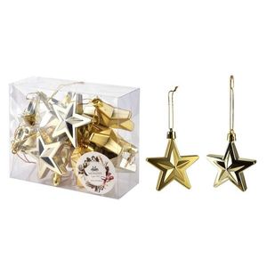 Sada 12 ks vánočních ozdob Stars zlatá vyobraziť