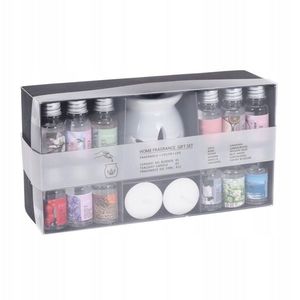 Sada 12 ks vonných olejů s aroma lampou PONBO bílá vyobraziť