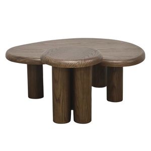 Sada 2 ks konferenčních stolků Sirocco dub tmavý vyobraziť