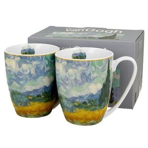 Sada 2 ks porcelánových hrnků Van Gogh Wheat Field 350 ml vícebarevný vyobraziť