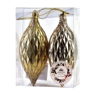 Sada 2 ks vánočních ozdob Mitra zlatá vyobraziť