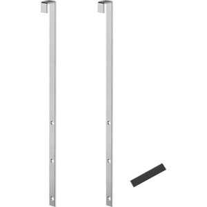 Sada 2 ks závěsných háčků na dveře Lomo stříbrná vyobraziť