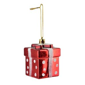 Sada 3 ks vánočních ozdob Brock 5x5 cm červená vyobraziť