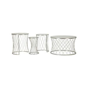 Sada 4 ks konferenčních stolků Noah stříbrná vyobraziť