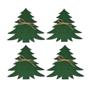 Sada 4 ks vánočních obalů na příbor TREE zelená vyobraziť