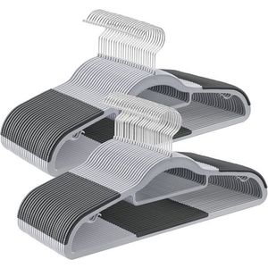 Sada 50 ks plastových ramínek Nevora šedá vyobraziť