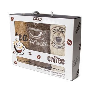 Sada bavlnených uterákov Coffee 30x50 cm vyobraziť
