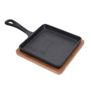 Sada litinové pánve a servírovací desky TROPE 24 cm černá vyobraziť