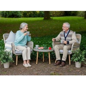 Sada zahradního nábytku Belicco šedo-béžová vyobraziť