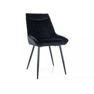 Sametová jídelní židle Agat černá vyobraziť