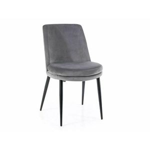 Sametová jídelní židle Kayla šedá vyobraziť