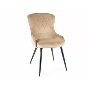 Sametová jídelní židle Lotus béžová vyobraziť