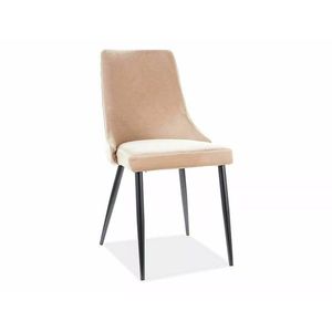 Sametová jídelní židle Piano II béžová vyobraziť