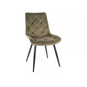 Sametová jídelní židle Ralph olivová vyobraziť