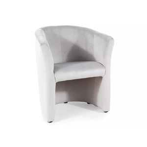 Sametové křeslo TM-1 světle šedé vyobraziť