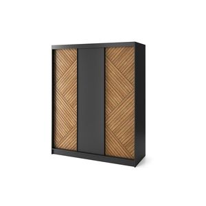 Šatní skříň Marrphy 180 cm dub Caramel/černá vyobraziť