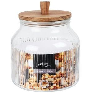 Skleněná dóza na potraviny SOUR 2200 ml čirá/akácie vyobraziť