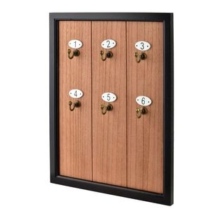 Skříňka na klíče STACY 40x30 cm černá/hnědá vyobraziť