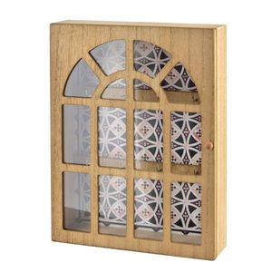 Skříňka na klíče STACY Window 28x21 cm hnědá vyobraziť